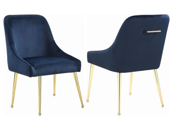 Mayette Upholstered Dining Side Chair Blue (Set of 2)