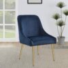 Mayette Upholstered Dining Side Chair Blue (Set of 2)