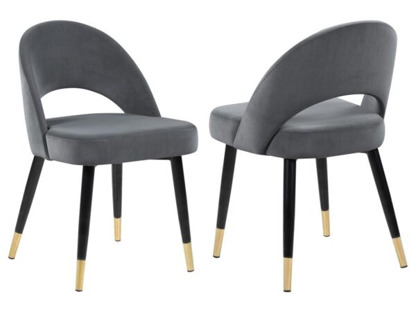 Lindsey Upholstered Dining Side Chair Grey (Set of 2)