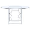 Starlight Round 54-inch Glass Top Metal Dining Table Chrome