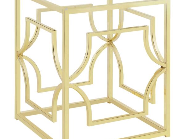 Starlight Square Metal Dining Table Base Brass