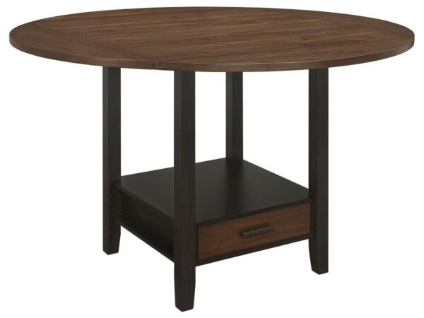 Sanford 60-inch Extension Leaf Counter Dining Table Espresso