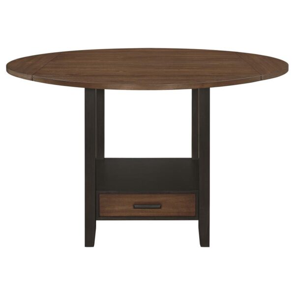 Sanford 60-inch Extension Leaf Counter Dining Table Espresso