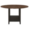Sanford 60-inch Extension Leaf Counter Dining Table Espresso