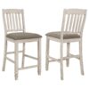 Sarasota Wood Counter Chair Rustic Cream (Set of 2)