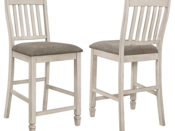 Sarasota Wood Counter Chair Rustic Cream (Set of 2)