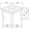 Cardova Square Counter Height Dining Table Vineyard Oak