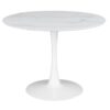 Arkell Round 40-inch Faux Marble Top Dining Table White