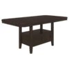 Prentiss 78-inch Extension Counter Dining Table Cappuccino