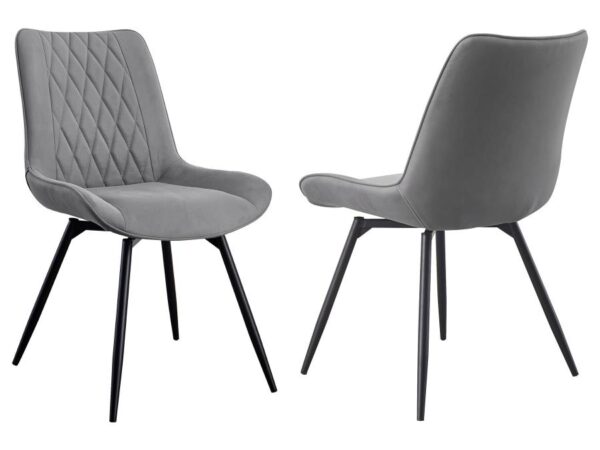 Diggs Upholstered Swivel Dining Side Chair Grey (Set of 2)