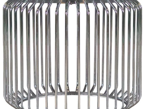 Veena Round Metal Dining Table Base Chrome