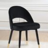 Lindsey Upholstered Dining Side Chair Black (Set of 2)