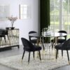 Lindsey Upholstered Dining Side Chair Black (Set of 2)