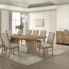 Adina 89-inch Extension Dining Table Distressed Light Brown