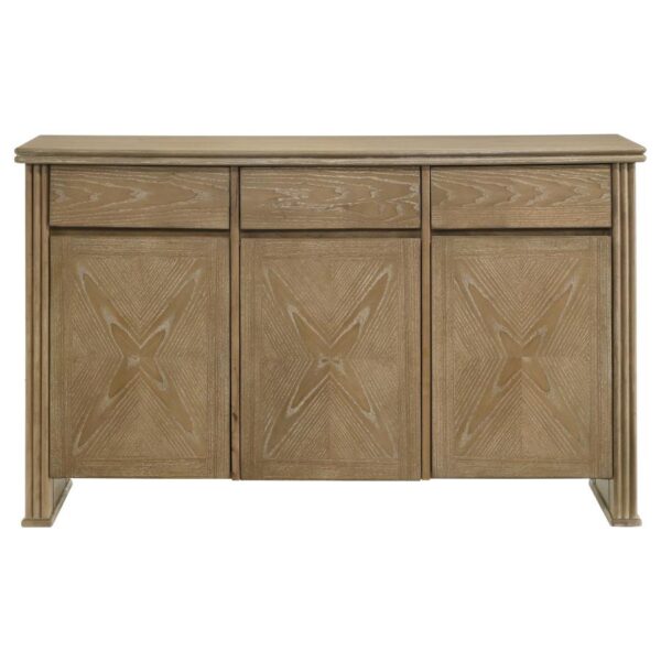 Adina 3-door 59-inch Sideboard Server Distressed Light Brown