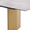 Vesa 97-inch Glass Top Extension Dining Table Beige