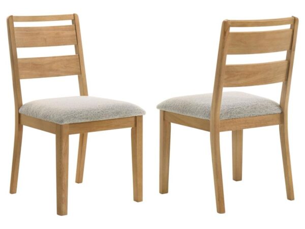 Duncan Ladder Back Dining Side Chair Washed Oak (Set of 2)