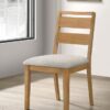 Duncan Ladder Back Dining Side Chair Washed Oak (Set of 2)