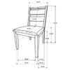 Duncan Ladder Back Dining Side Chair Washed Oak (Set of 2)