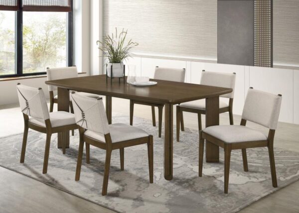 Ottowa 7-piece Rectangular Wood Dining Room Table Set Brown