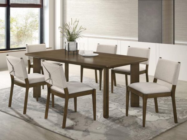 Ottowa 7-piece Rectangular Wood Dining Room Table Set Brown