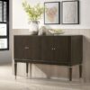 Reseda 4-door Dining Sideboard Server with Shelves Ash Brown
