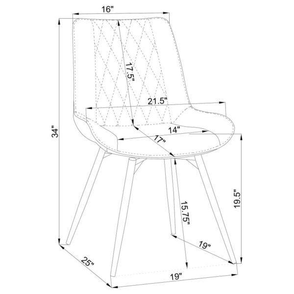 Neil 5-piece Round Dining Table Set Concrete Gunmetal