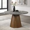Franklin 50-inch Round Dining Table Grey and Dark Oak