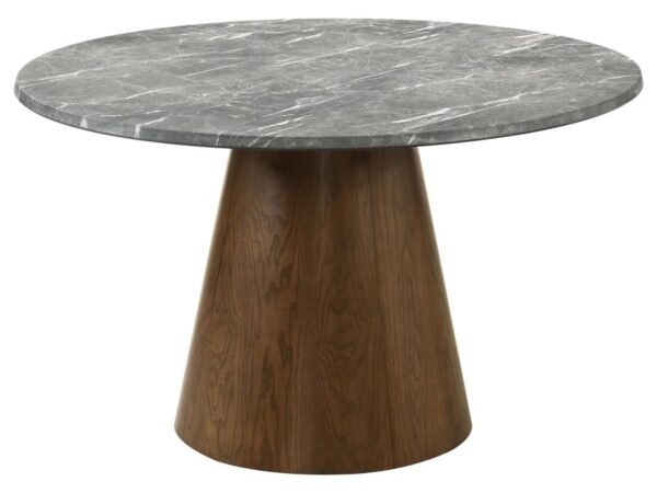 Franklin 50-inch Round Dining Table Grey and Dark Oak