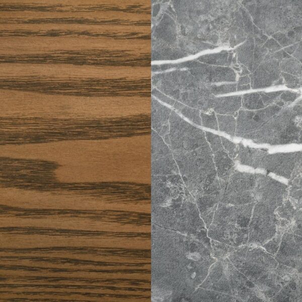 Franklin 50-inch Round Dining Table Grey and Dark Oak