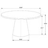 Franklin 50-inch Round Dining Table Grey and Dark Oak