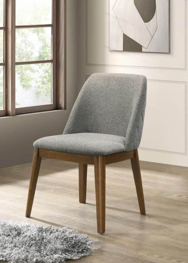 Franklin Upholstered Dining Side Chair Grey (Set of 2)