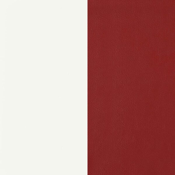 Retro 5-piece Oval Dining Table Set White and Red