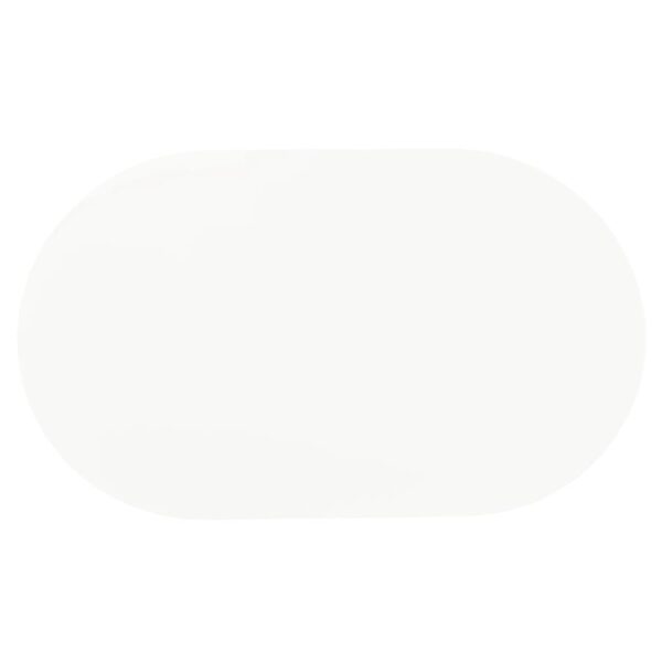 Retro Oval 60-inch Wood Top Dining Table White and Chrome