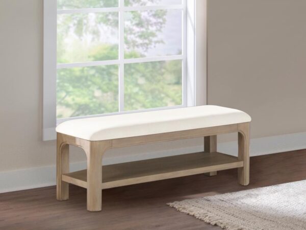 Solano 49-inch Bedroom Bed End Bench Weathered Mango