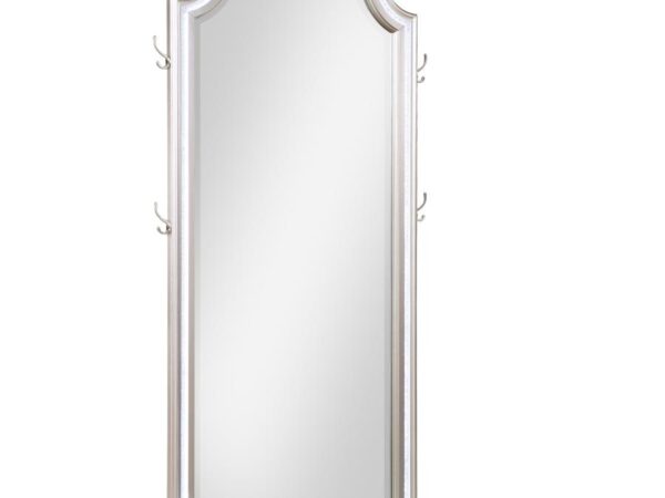 Evangeline Full Length LED Light Floor Mirror Silver Oak