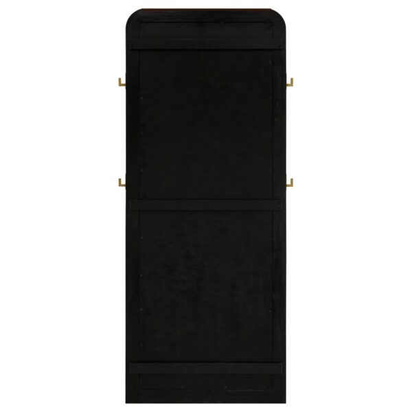 Arini Cane Weave Full Length Standing Floor Mirror Black