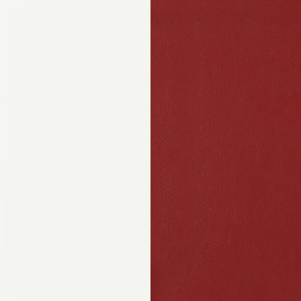 Retro 5-piece Round Dining Table Set White and Red