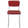 Retro Upholstered Dining Side Chair Red (Set of 2)