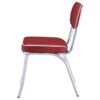 Retro Upholstered Dining Side Chair Red (Set of 2)
