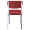 Retro Upholstered Dining Side Chair Red (Set of 2)