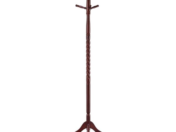 Riona 6 Hook Freestanding Wood Coat Rack Hat Hanger Merlot