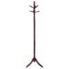 Riona 6 Hook Freestanding Wood Coat Rack Hat Hanger Merlot