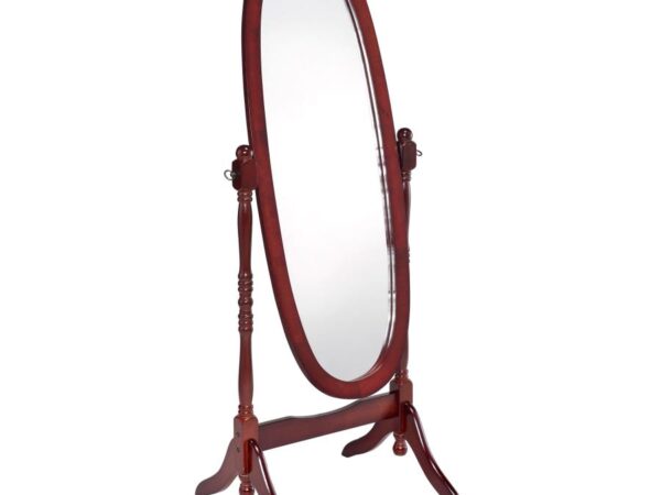 Foyet Wood Adjustable Full Length Cheval Mirror Merlot