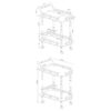 Palmer 2-tier Rectangular Wood Bar Cart Merlot