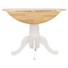 Allison Round 40-inch Drop Leaf Extension Dining Table White