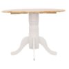 Allison Round 40-inch Drop Leaf Extension Dining Table White