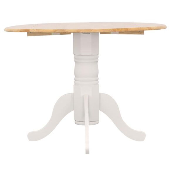 Allison Round 40-inch Drop Leaf Extension Dining Table White