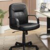 Minato Upholstered Adjustable Home Office Desk Chair Black