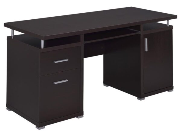Tracy 55-inch 2-drawer Office Computer Desk Cappuccino